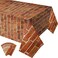8 Pcs 4.5 x 9 ft Red Brick Wall Backdrop Tablecloth Christmas Stone Wall Scene Setter Brick Sheet Background Wallpaper Table Cover Brick Photography Backdrop for Winter Holiday Home Party Decoration