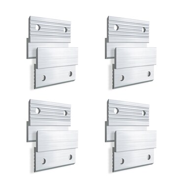 4 Pairs French Cleat Hanger, 2'' French Cleat Hanger Heavy Duty Aluminum Z Bar Wall Mount Picture Hanger for Hanging Mirrors Picture Frames Whiteboards Panels Shelves Headboards Art Fram (Silver)