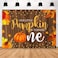 MEHOFOND 7x5ft Pumpkin 1st Birthday Party Decoration Backdrop Little Pumpkin is Turning One Banner Fall 1st Birthday Party Decor Supplies Rustic Wood Photography Background Photo Booth Props
