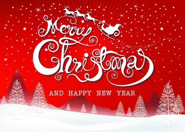 LYWYGG 8x6ft Merry Christmas Backdrops for Photography Snowflake Microfiber Photo Background Red Photo Happy New Year Booth Backdrop CP-86-0806