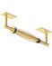 BATHDANCE Paper Towel Holder Under Cabinet, Single Hand Operable Roll Holder with Damping Effect,No Drilling or Wall Mounted SUS304 Stainless Steel for Kitchen Bathroom (Brushed Gold)