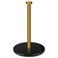 HESHIBI Paper Towel Holder Countertop with 7" Weighted Black Marble Base - Modern Free Standing Paper Roll Holder, Brushed Gold Stainless Steel Stand Paper Towel Holder for Kitchen and Bathroom