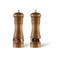 2-Piece Salt and Pepper Grinder Set, 6.5 Inch Wooden Salt and Pepper Mills with Adjustable Coarseness, Refillable Manual Pepper Mill Grinder for Home Cooks (Brown)