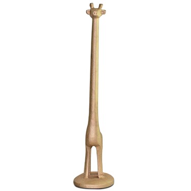 WallCharmers Gold Paper Towel Holder, Metal Toilet or Kitchen Paper Holder for Floor or Countertop, Gold Giraffe