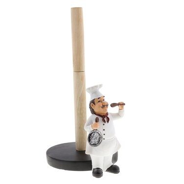 Fat Chef Figurine Paper Towel Holder Chef Kitchen D&Atilde;&copy;cor Collection