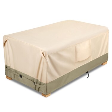 COSFLY Waterproof Patio Furniture Table Covers Durable, Rectangular Outdoor Coffee Table Covers - Fits up to 74L x 47W x 28H inches