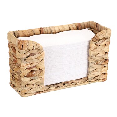 Sumnacon Paper Towel Dispenser Countertop Water Hyacinth Paper Towel Dispenser for Bathroom Toilet Kitchen Counter,Wicker Paper Towel Holder Countertop Fit for Multifold Paper Towel