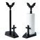 Kihomi Bat Paper Towel Holder with Suction Cups - Black Wooden Coffin Paper Roll Holder, Gothic Kitchen and Bathroom Accessory, Halloween Decor, Spooky Rustic Table and Witchy Gifts for Women (Bat)