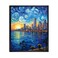 Bestbuddy Pet 11X14 Unframed Starry Night Van Gogh Inspired San Diego California Coast Coastline Skyline Oil Painting Art Print Poster Wall Decor AP189