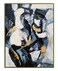 Yihui Arts Vertical Abstract Paintings Hand Painted Textured Gold Foil Floating Framed Canvas Wall Art Modern Contemporary Living Room Bedroom Hallway Decor