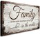 Family is Important Quotes Canvas Wall Art for Living Room Family Wall Art Family Prints Signs Framed Family Wall Decor Retro Picture Painting Artwork for Bedroom,Dining Room,Farmhouse,Home Wall