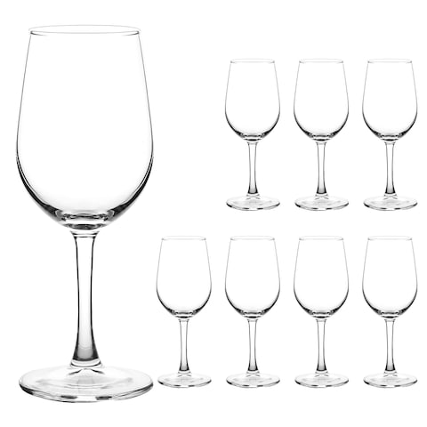 YANGNAY Wine Glasses (Set of 8, 11.5 Oz), All-Purpose Red or White Wine Glass with Stem, Durable, Dishwasher Safe