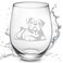 OWATRKDEY English Bulldog Stemless Wine Glass - Laser Engraved - Ideal for Birthdays, Parties, Weddings and Mother's/Father's Day Gifts, Bulldog Gifts for Women - Ideal for Bulldog Lovers, 17 oz.