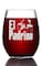 El Padrino Etched Stemless Wine Glass - Premium Quality, Handcrafted Glassware, 15oz. - Perfect Collectible Gift for The Godfather Movie Enthusiasts