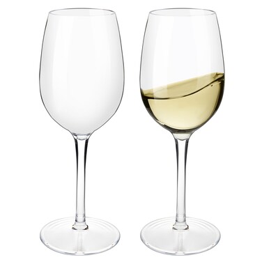 HAHASHOW Unbreakable Wine Glasses Set of 2-100% Tritan Plastic Red and White Wine Glass 355ML, Perfect for Camping and Parties