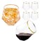LUODA Gold Diamond Shaped Plastic Stemless Wine Glasses Set of 24, Disposable 12 Oz Gold Plastic Whiskey Glasses for Birthday, Housewarming and Weddings