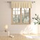 Beige Valance Curtains 16 inch Room Darkening Kitchen Window Curtains Over Sink Curtain Toppers Bathroom Living Room Triple Weave Short Small Little Mini Window Treatment Bedroom 1 Panel Rod Pocket