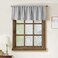 Faux Linen Valance for Windows Kitchen Living Room Valances Rod Pocket Farmhouse Country Rustic Bathroom Small Window Treatment (54x15 inch, Grey)