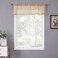 Tollpiz Sheer Valance Linen Textured Bedroom Valance Curtains Sheer Light Filtering Rod Pocket Voile Curtain Valances for Living Room, 54 x 16 inches Long, Beige, Set of 1 Panel