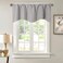 WUBODTI Grey Kitchen Blackout Valances for Windows Kids Room Window Treatments Thermal Insulated Rod Pocket Valance Curtains Room Darkening Cafe Curtains for Nursery Bathroom, 52 x 18 Inch