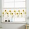 LeLehome Semi Sheer Curtain Valance for Windows Kitchen Cafe, Sunflowers Embroidery Curtain Window Treatment Spring Summer Home Decoration 18" L X 57" W 1 Panel