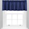 Valea Home Waffle Woven Textured Valance Curtains for Bathroom Water Repellent Window Covering Short Window Curtain, Navy Blue, 60 x16 inches, 1 Panel
