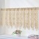 SFJ-CA Boho Crochet Valances for Windows, Beige Tassels Curtains for Bedroom Living Room, Pastoral Cotton Linen Rod Pocket Curtain&iuml;&frac14;&OElig;26" x 59