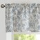 Vangao Farmhouse Linen Blend Valance Curtain for Kitchen Floral Rustic Light Filtering Rod Pocket Window Topper Treatment 16 Inch Blue on Beige