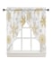 Chees D Zone Swag Curtain,Christmas Gold Foil Snowflake White Kitchen Valances Rod Pocket Curtains Tier Pair Swag Topper,Winter Grey Snow 2 Panels Window Treatment for Bathroom Living Room Bedroom
