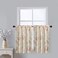 Leeva Watercolor Flower Pattern Half Curtain Tiers for Kitchen Farmhouse Style Short Solid Window Treatment Cafe Drapes for Bedroom, Pumpkin Red, 2 Panels Pair, 30 x 30
