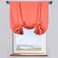 DONREN Coral Balloon Shades Blackout Tie Up Curtain Valance - Adjustable Thermal Insulated Kitchen Window Curtain (42 W x 45 inches Long,1 Panel)