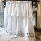 vctops Bohemian Floral Embroidered Cotton Cafe Tier Curtain with Attached Valance Country Style Lace Half Window Curtain Kitchen Curtains (39"x49",White)