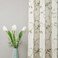 VOGOL 2 Panels Ultra Decor Vines Embroidered Faux Linen Grommet Curtains for Living Room,Energy Efficient Window Treatment Panels,52 x 63 Inch, Grass Green