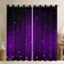 Erosebridal Black and Purple Curtains Girls Women Ombre Glitter Window Curtains for Bedroom Living Room,Abstract Striped Curtains &amp; Drapes 2 Panels 38" Wx45 L