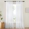 NICETOWN White Sheer Curtains &amp; Drapes 96 inches Long for Living Room - Grommet Top Solid Lightweight &amp; Airy Gauzy Window Treatments with Light Filtering for Bedroom, 2 Panels, W54 x L96