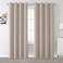 DUALIFE Room Darkening Bedroom Curtain Panels - 90 Inches Long 2 Panels Set Window Treatment Thermal Insulated, Privacy Draperies (52 inches Width, Warm Taupe, 1 Pair)