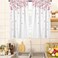 zokyer Pink and White Kitchen Curtains Floral Flower Cherry Blossom Girls Sakura Small Short 27.5" W x 39" L Window Treatment Tiers for Bedroom Living Room Bathroom 2 Panels Rod Pocket Drapes