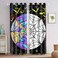 MIZSYE Wednesday Dorm Window Blackout Curtain Stained Glass Windows Geometric Prints Window Drapes Funny Bats Spider Web Room Darkening Window Treatments for Bedroom Living Room Dorm 2 Panel 42x84inch