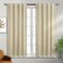 BGment Rod Pocket and Back Tab Blackout Curtains for Bedroom - Thermal Insulated Room Darkening Curtains for Living Room, 2 Window Curtain Panels (38 x 54 Inch, Beige)