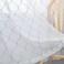 Embroidery Sheer Curtains Blue 63 Inches, Rod Pocket Voile Drapes for Living room, Bedroom, Window Treatments Wave Diamond Semi Crinkle Curtain Panels for Yard, Patio, Villa, Set of 2, 52"x 63".