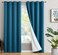 HLC.ME Dakota 100% Complete Blackout Lined Drapery - Double Layer Thermal Insulated Energy Efficient Window Curtain Grommet Panels for Master Bedroom &amp; Living Room, 2 Panels (52 W x 84 L, Teal Blue)