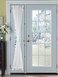 Tiny Break 100% Cotton French Door Curtain - Moderate Room Darkening Rod Pocket Patio Door/Glass Door Curtain Panel for Privacy - 28" Wide by 72" Long, White, Tie Back Included, 1 Panel