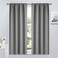 Yakamok Blackout Curtains Room Darkening Thermal Insulated Rod Pocket top Window Curtains for Living Room, 38 x 54 inch, Grey, 2 Panels