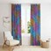 Trade Star 100% Cotton Door Curtain Set of 2 Panels Curtains Natural Dyed Curtain Tie Dye Curtains Beautiful Handmade Mandala Print Wall Drapes for Living Room Tapestry Curtains for Home Office Decor