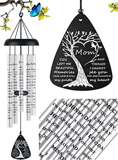 Bereavement Sympathy Memorial Gifts for Loss of Mom Mother, Sympathy Memorial Wind Chimes for Loss of Mother Sympathy Gifts, in Memory of Loved One Gifts