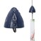 A.F.N.A.L Japanese Wind Chime Cast-Iron Outdoor Ornament for Garden, Patio &amp; Balcony, Hanging Metal Wind-Bell Decoration Gift, Blessing Pendant Windchimes &amp; PVC Wind-Catcher, Blue Water Drops