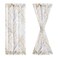 FMFUNCTEX French Front Door Curtains for Glass Door Curtains 72 Inches White Semi-Sheer Window Curtain Yellow and Grey Branch Print Curtain for Patio Door with Tie-Back 50 Inches Wide 1 Panel
