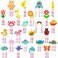 Tuanse 24 Pcs Wind Chime Kit DIY Wooden Chimes for Outside Musical Crafts Wood Animal Fruit Wind Chimes for Christmas Tree Home Classroom Garden Summer Decoration, Birthday Party Gift(Lovely)