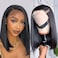 Superfect Bob Wig Human Hair 14 Inch 13x4 HD Lace Front Wigs Human Hair Free Part Pre Plucked Straight Lace Frontal Bob Wigs for Women 180% Density Human Hair Wig Natural Black Color(14 Inch, Bob Wig)