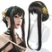 Anime Black Cosplay Wig Straight Cute Wig Costume Cosplay Wigs Halloween Party Comic Wig + Wig Cap